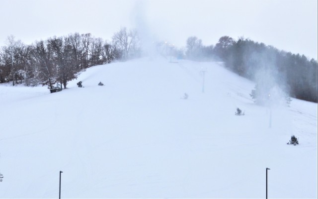 Snowmaking at Fort McCoy&#39;s Whitetail Ridge Ski Area
