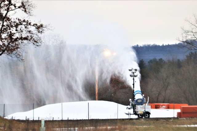 Snowmaking at Fort McCoy&#39;s Whitetail Ridge Ski Area