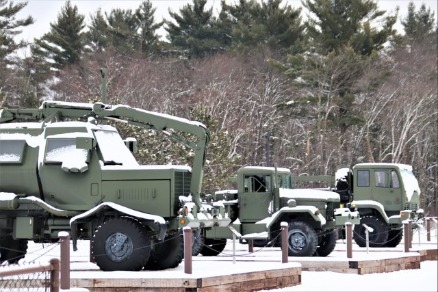 January 2024 views of Fort McCoy&#39;s Equipment Park