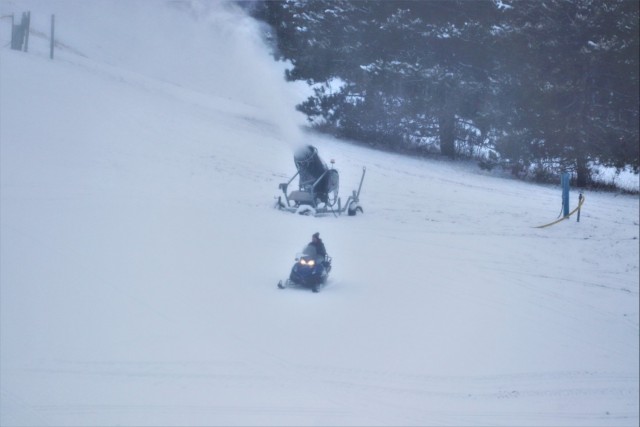 Snowmaking at Fort McCoy&#39;s Whitetail Ridge Ski Area