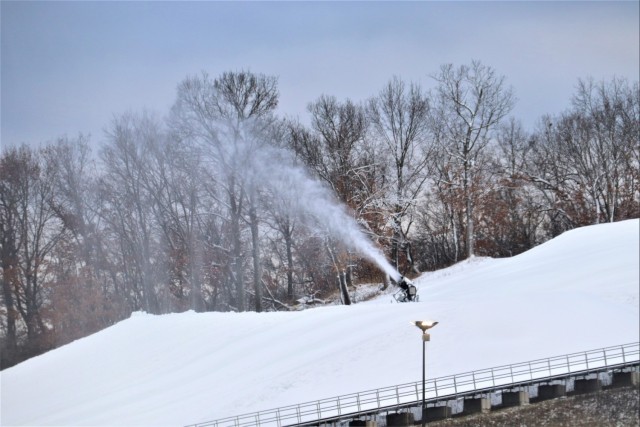 Snowmaking at Fort McCoy&#39;s Whitetail Ridge Ski Area