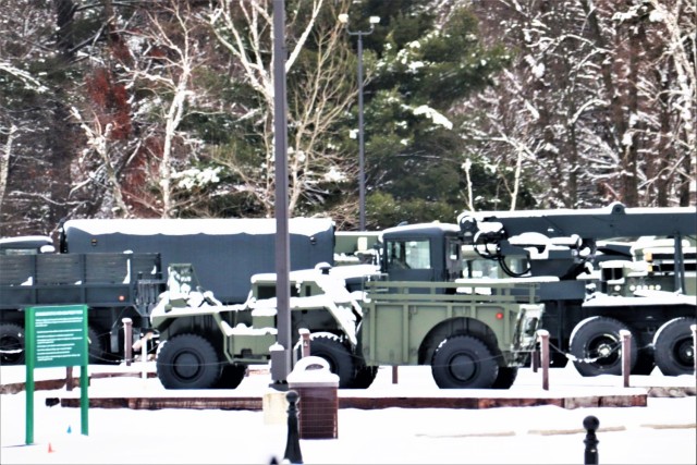 January 2024 views of Fort McCoy&#39;s Equipment Park