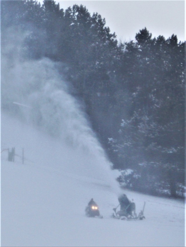 Snowmaking at Fort McCoy&#39;s Whitetail Ridge Ski Area