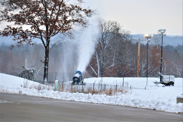 Snowmaking at Fort McCoy&#39;s Whitetail Ridge Ski Area