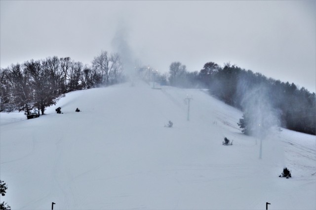 Snowmaking at Fort McCoy&#39;s Whitetail Ridge Ski Area