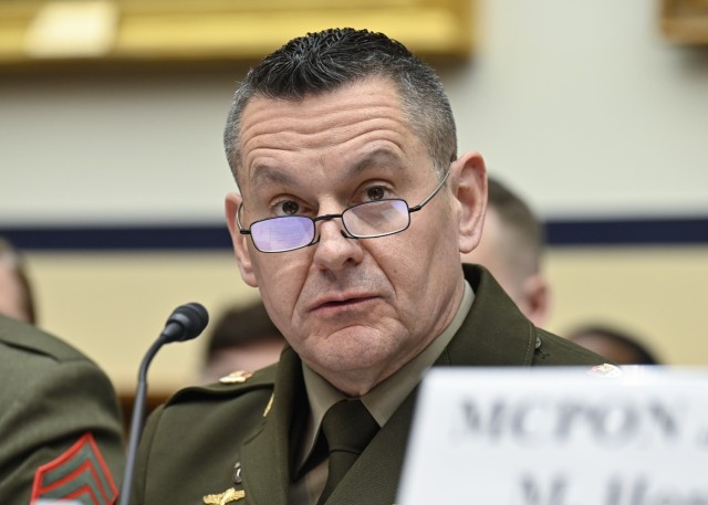 Sgt. Maj. of the Army Michael R. Weimer testifies before the House Armed Services Committee Quality of Life Panel on Capitol Hill in Washington, D.C., Jan. 31, 2024. (U.S. Air Force photo by Eric Dietrich)