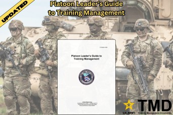 Training fact sheet: Platoon Leader's Guide to Training Management - update