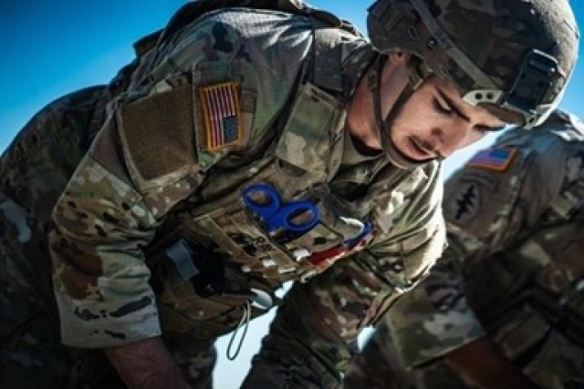 Spc Ray competes in Best Medic Competition