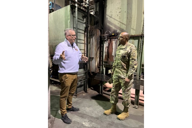 LTG Vereen meets with personnel at Fort Detrick Medical Waste Incinerator Facility.