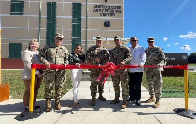 Ribbon cutting of the newest Army Reserve Center in the Caribbean