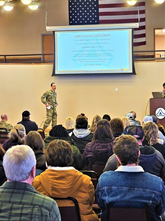 Fort McCoy Garrison commander holds first town hall meeting-workforce briefing for 2024