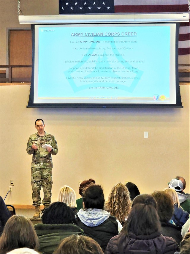 Fort McCoy Garrison commander holds first town hall meeting-workforce briefing for 2024