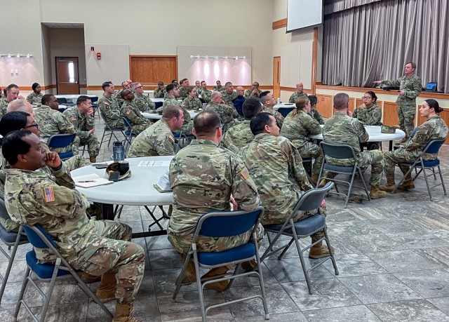 Chaplains listen during joint training