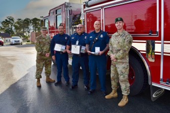 Presidio of Monterey firefighters recognized for lifesaving actions
