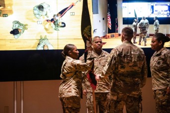 The Adjutant General Corps welcomed Command Sgt. Maj. Jasmine N. Young as its senior enlisted leader during a ceremony held at the Soldier Support Insti...