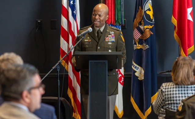 Army Futures Command held an educational salute to Black History Month on Feb. 13, 2024, at its headquarters in Austin, Texas. The event featured remarks by Maj. Gen. Kevin D. Admiral.