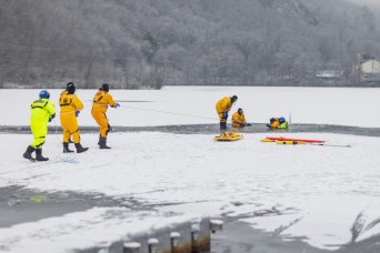 Picatinny Arsenal Fire Department certifies neighboring community partners in ice rescue 