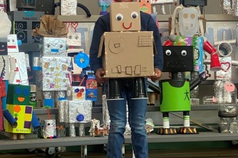 Recycled robots take of Pierce Terrace