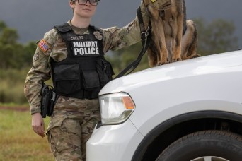 Ruff beginning for 8th Military Police dog handler
