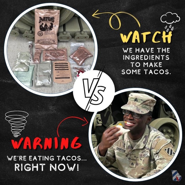 The Taco Watch vs. Taco Warning graphic was designed to help educate the Fort Stewart-Hunter Army Airfield community on the difference between a tornado watch and a tornado warning in a fun and memorable way. The graphic was released across the...