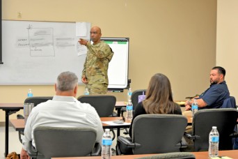 Participants from various White Sands Missile Range attend the  Defense Acquisition Leadership Certificate Course on Effective Communications