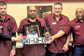 WIESBADEN, Germany - Terry Towns, a housekeeper at the Wiesbaden Lodge since the facility’s opening in 2011, was named the facility’s Employee of the Ye...