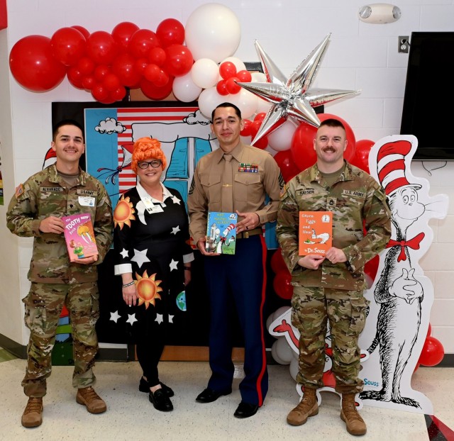 Service members from America’s depot participate in Read Across America Day