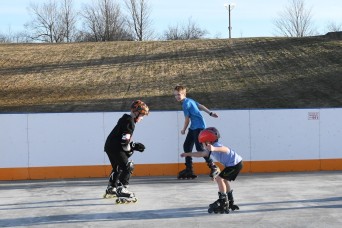 Fort Drum residents take advantage of warm weather with roller skating