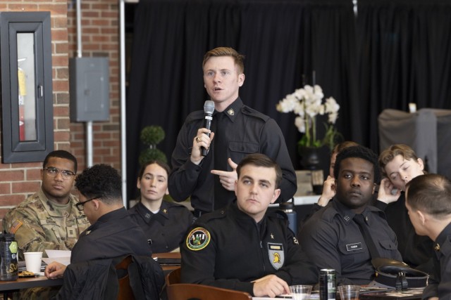 The USMA Class of 1978 sponsors the 2024 Civil Military Operations Student Workshop. Ike Hall, West Point, NY, March 04, 2024.(U.S. Army photo by Kyle Osterhoudt, USMA)