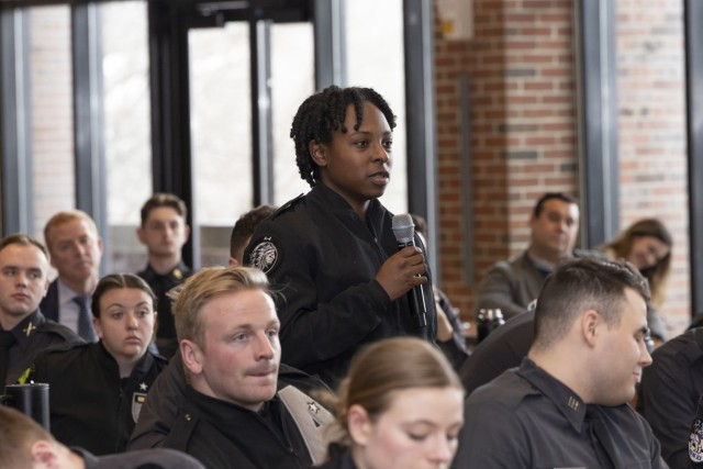 The USMA Class of 1978 sponsors the 2024 Civil Military Operations Student Workshop. Ike Hall, West Point, NY, March 04, 2024.(U.S. Army photo by Kyle Osterhoudt, USMA)