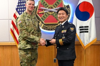 USAG Humphreys Installation Commander meets the new Pyeongtaek Police Chief