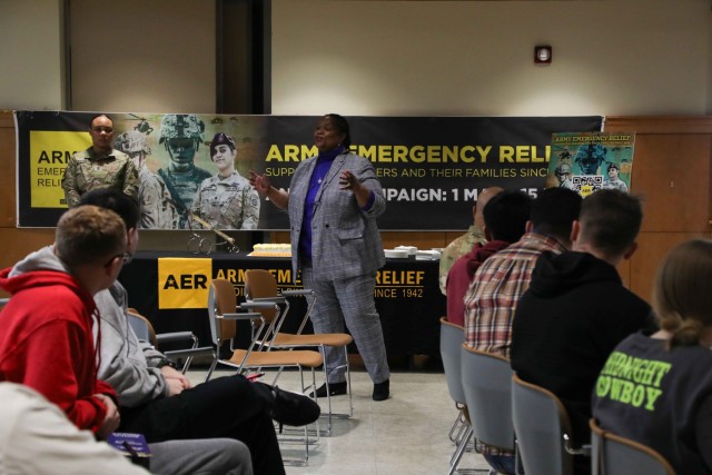 The Army Emergency Relief (AER) promotes the kick-off campaign March 7 at K16 Air Base, South Korea. The AER is a non-profit organization available to all active-duty and retired service members that provides grants and other emergency assistance...