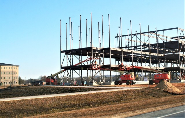 February 2024 barracks construction operations at Fort McCoy