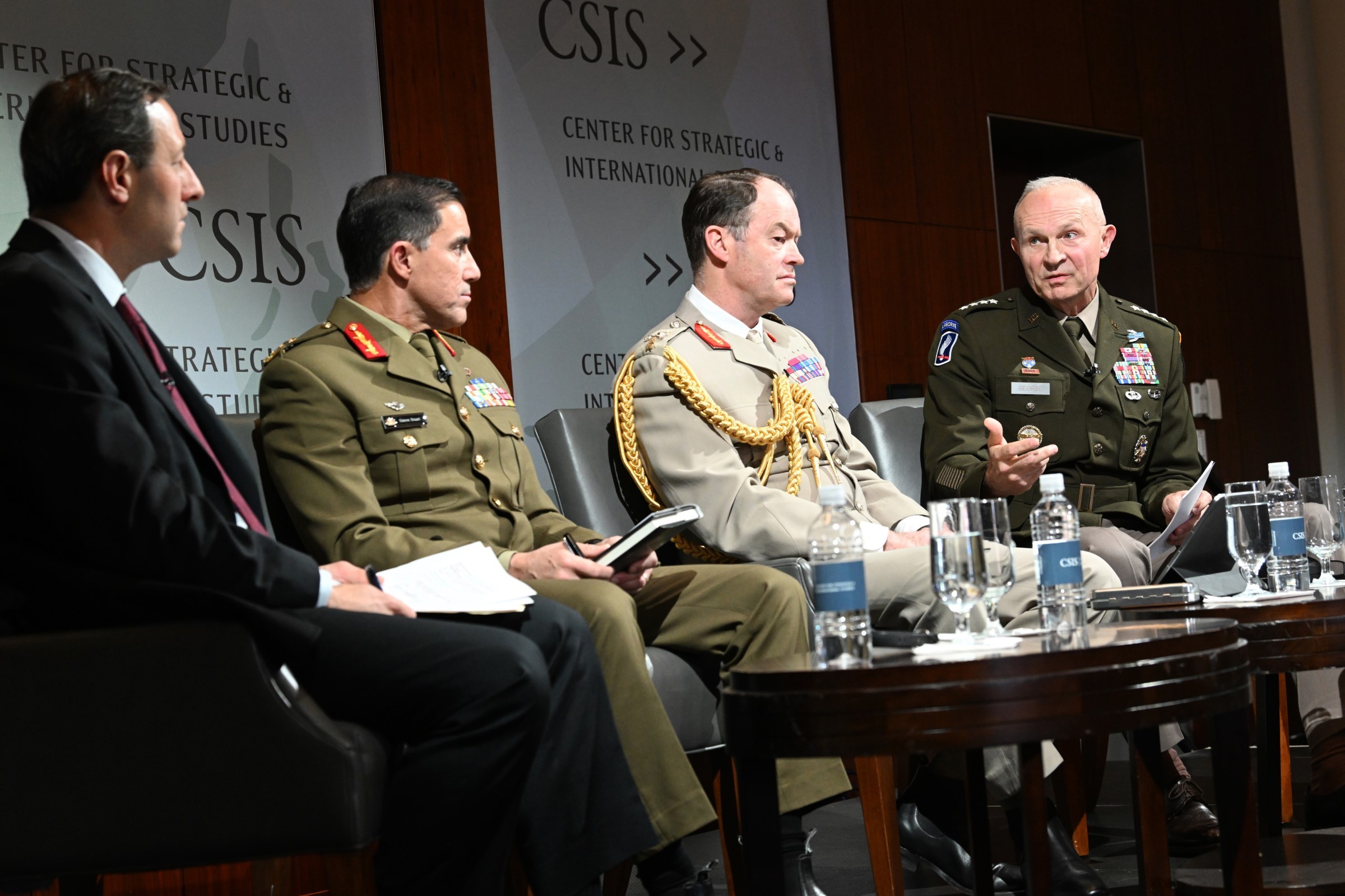 Chief of Staff of the U.S. Army, Gen. Randy A. George, discusses the importance of land forces collaboration and interoperability in the Indo-Pacific together with United Kingdom Army Chief of General Staff, Gen. Sir Patrick Sanders and Australia...