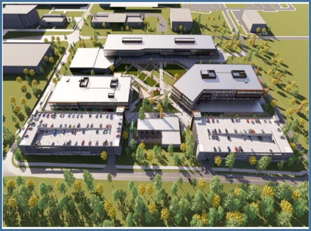 Among FBI Huntsville projects now under construction are the Innovation Center and Kinetic Cyber Range, scheduled to be completed this summer, and Tech Buildings 2 and 3.