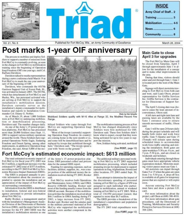 This Month in Fort McCoy History — March