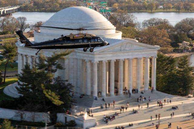 12th Aviation Battalion Flies Over Washington, D.C. Area During Peak Cherry Blossom Bloom