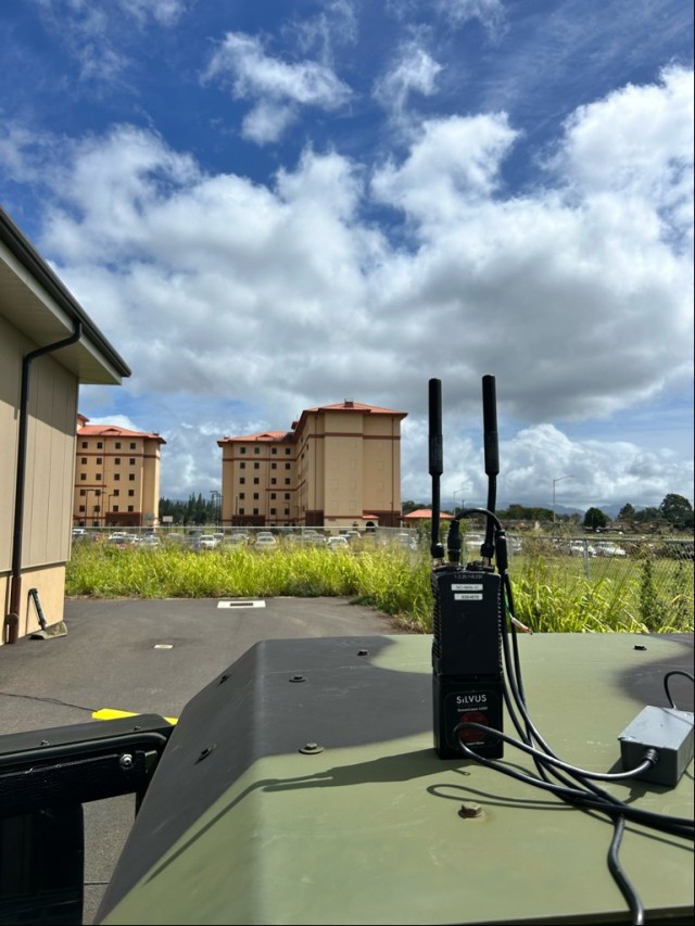 A Silvus Streamcaster supports the 25th Infantry Division Main Command Post as the Division participates in Freedom Shield 24 (FS24), which provides a rigorous environment to enhance readiness, interoperability, and response capabilities in realistic scenarios. FS24 is a regular exercise between the ROK and the U.S., ensuring constant preparedness for military forces. Photo taken by CW2 Doug Fraites, 25th Infantry Division.