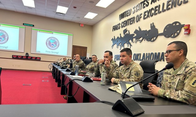 Combined Arms Center-Training Senior Enlisted Advisor Sgt. Maj. Chris Kohunsky visited the Fires Center of Excellence at Fort Sill, Okla. last week. 