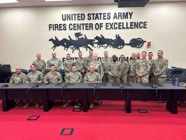 Combined Arms Center-Training Senior Enlisted Advisor Sgt. Maj. Chris Kohunsky visited the Fires Center of Excellence at Fort Sill, Okla. last week. 