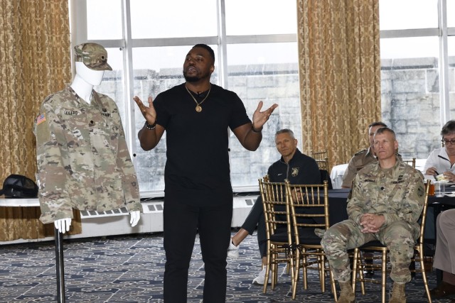 The U.S. Military Academy Sexual Harassment/Assault Prevention (SHARP) program hosted the kickoff event of Sexual Assault Awareness and Prevention Month (SAAPM) featuring spoken word poet, Rashan Legard, on April 2 at Eisenhower Hall Theatre....