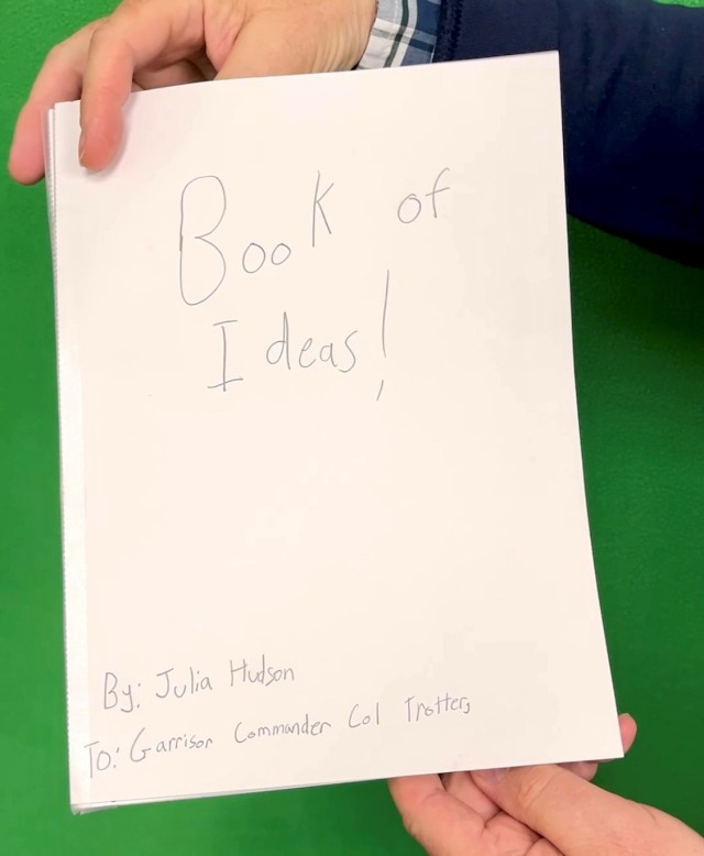 Nine-year-old Julia Hudson Book of Ideas