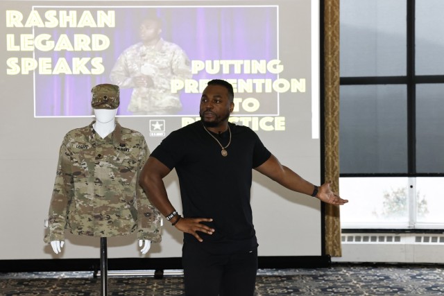 The U.S. Military Academy Sexual Harassment/Assault Prevention (SHARP) program hosted the kickoff event of Sexual Assault Awareness and Prevention Month (SAAPM) featuring spoken word poet, Rashan Legard, on April 2 at Eisenhower Hall Theatre....