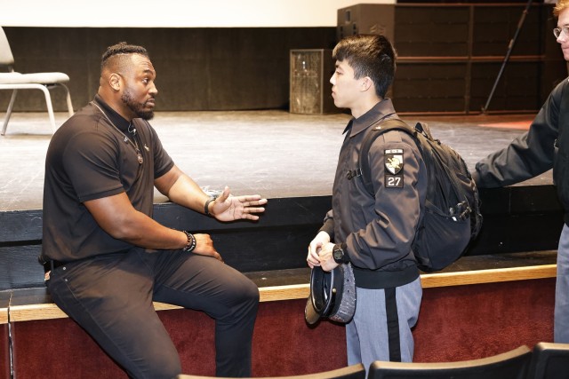 The U.S. Military Academy Sexual Harassment/Assault Prevention (SHARP) program hosted the kickoff event of Sexual Assault Awareness and Prevention Month (SAAPM) featuring spoken word poet, Rashan Legard, on April 2 at Eisenhower Hall Theatre....