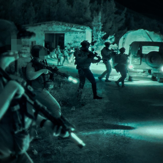 Green Berets assigned to 10th Special Forces Group (Airborne) and Greek special operations forces, composed of two assault elements, clear through an enemy convoy after executing an ambush near Nea Peramos, Greece, March 13, 2024. Exercise Trojan...