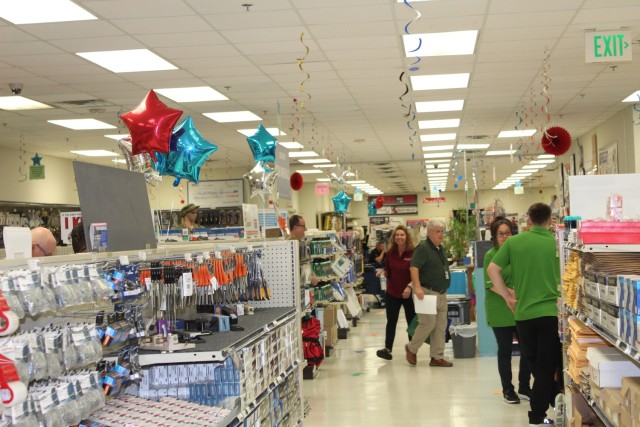 Balloons decorate the Base Supply Store on annual Customer Appreciation Day, April 9 which included a catered barbecue lunch. 