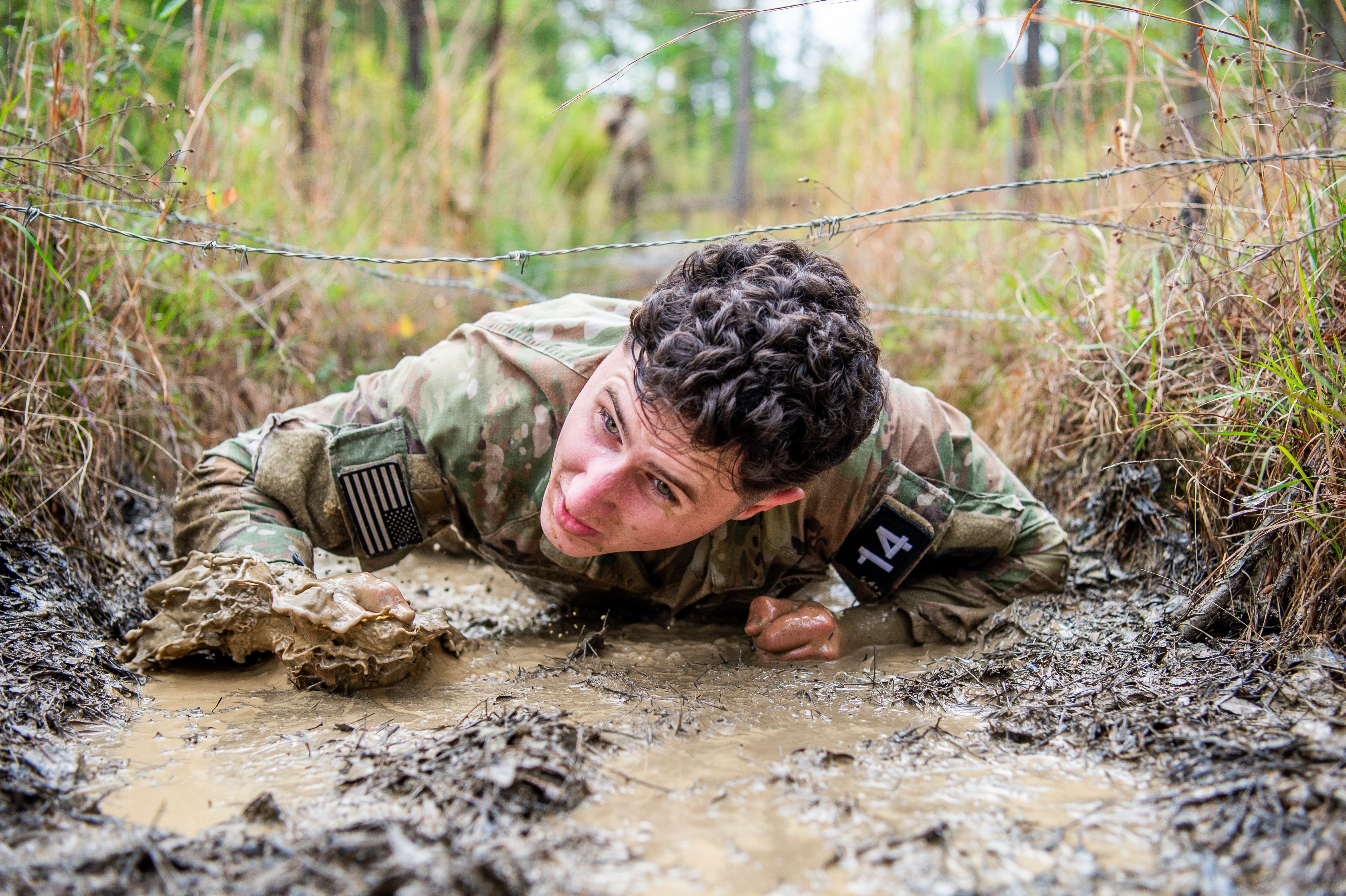 Mortar teams from across the globe compete during the third day of the 2024 International Best Mortar Competition in the "Darby Qeen" obstacle course at Camp Darby in Cusseta, Ga., April 9, 2024. During the 2024 International Best Mortar...