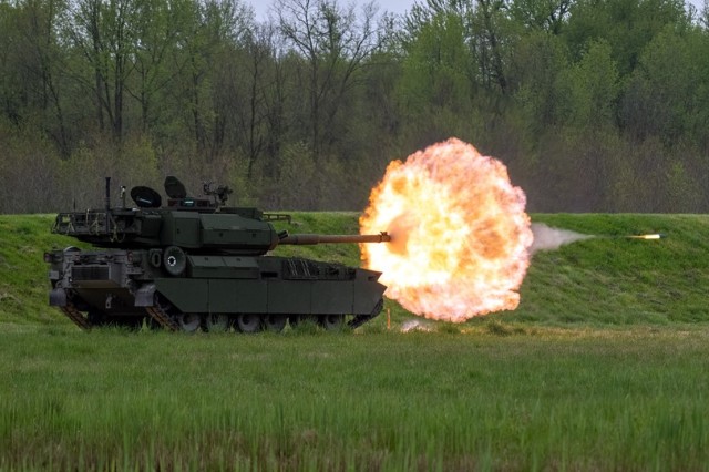 A live fire demonstration of the Army’s newest and most modernized combat vehicle, the M10 Booker, marks the conclusion of the M10 Booker Dedication Ceremony at Aberdeen Proving Ground, in Aberdeen, Md., April 18, 2024.