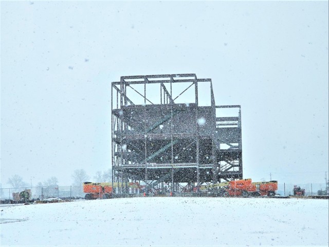 April 2024 barracks construction operations at Fort McCoy