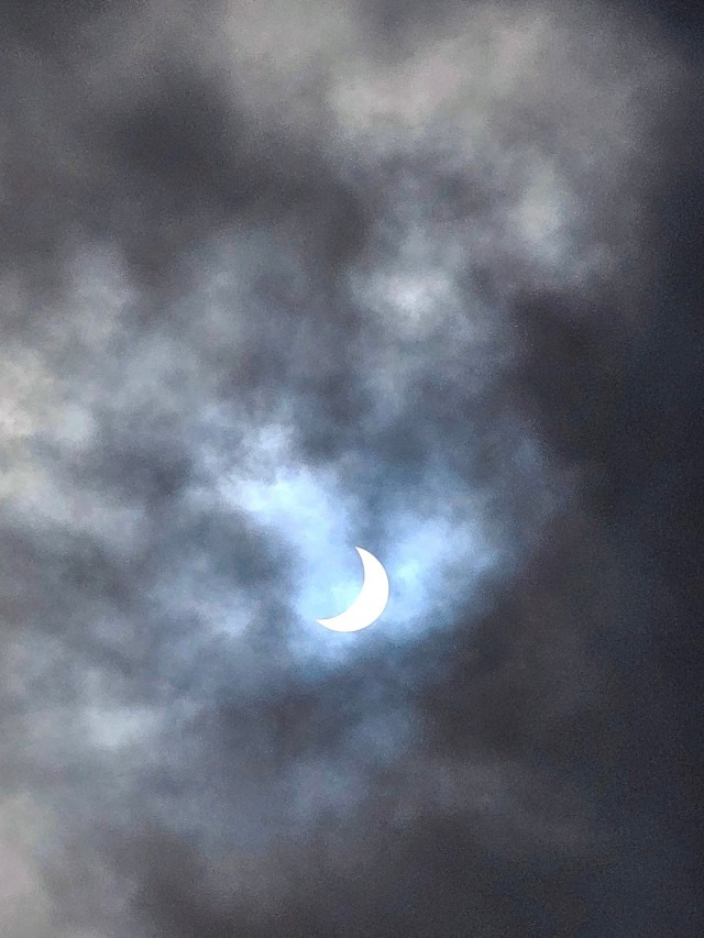 Observing a solar eclipse at Fort McCoy